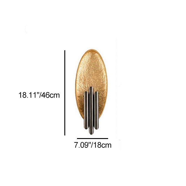 Modern Luxury Iron Oval Cylinder 2-Light Wall Sconce Lamp For Living Room