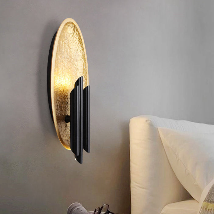 Modern Luxury Iron Oval Cylinder 2-Light Wall Sconce Lamp For Living Room