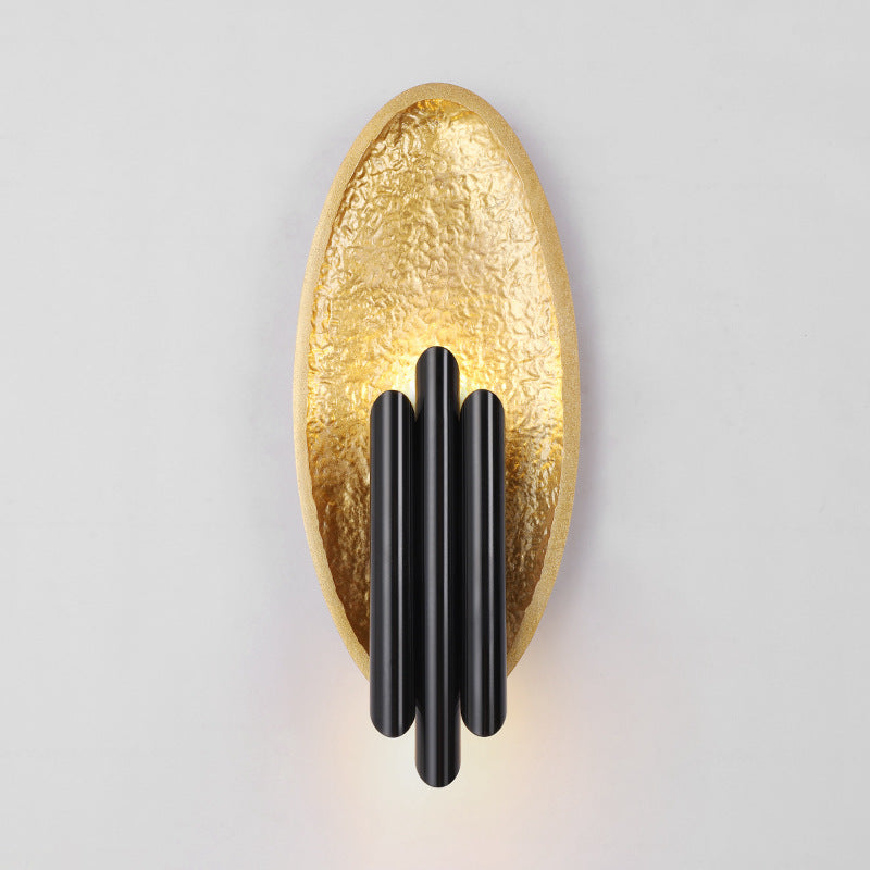 Moderne Luxus Eisenharz Oval Zylinder 2-Licht Wandleuchte Für Wohnzimmer 
