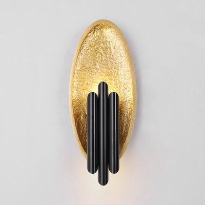 Modern Luxury Iron Oval Cylinder 2-Light Wall Sconce Lamp For Living Room