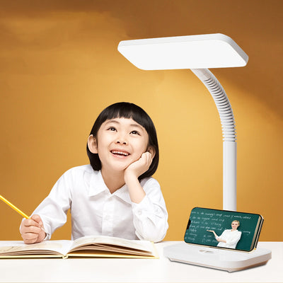 Modern Minimalist Plastic Rectangular LED Table Lamp For Bedroom