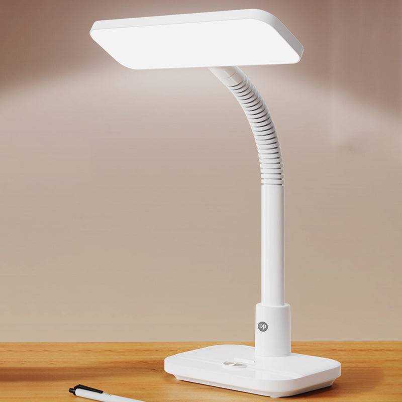 Modern Minimalist Plastic Rectangular LED Table Lamp For Bedroom