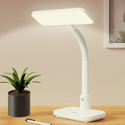 Modern Minimalist Plastic Rectangular LED Table Lamp For Bedroom