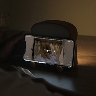 Lampe de table LED en silicone ABS créative contemporaine en forme de pain pour chambre 