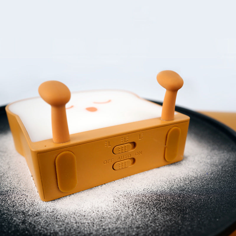 Lampe de table LED en silicone ABS créative contemporaine en forme de pain pour chambre 