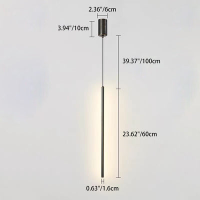 Modern Minimalist Aluminum Silicone Cylinder LED Pendant Light For Bedroom