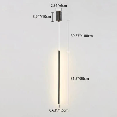 Modern Minimalist Aluminum Silicone Cylinder LED Pendant Light For Bedroom