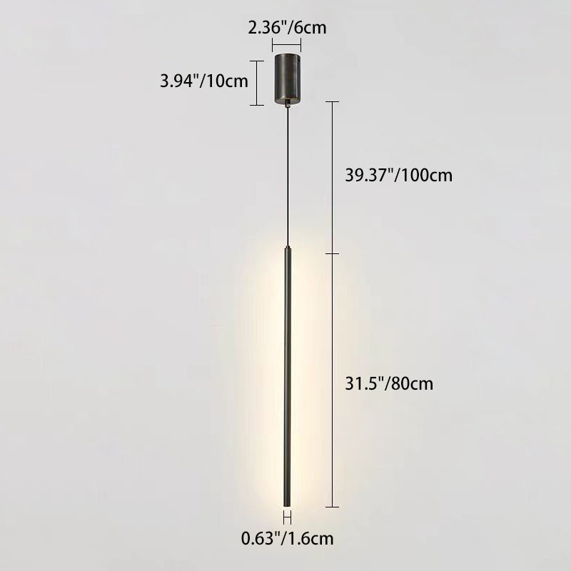 Modern Minimalist Aluminum Silicone Cylinder LED Pendant Light For Bedroom