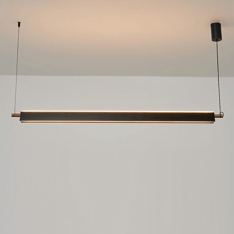 Moderner minimalistischer Metall-PMMA-Rechteck-LED-Insel-Licht-Kronleuchter für das Esszimmer 