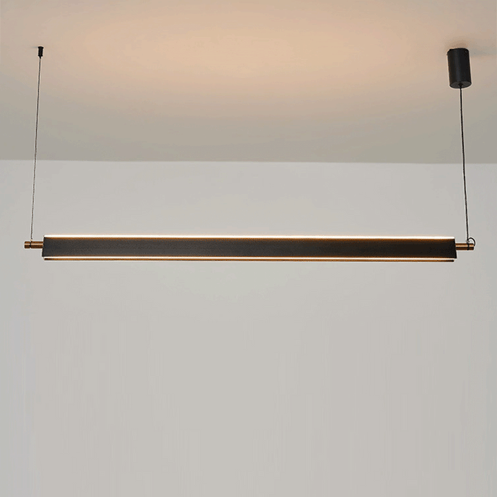 Moderner minimalistischer Metall-PMMA-Rechteck-LED-Insel-Licht-Kronleuchter für das Esszimmer 