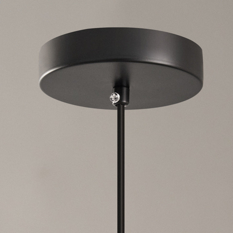 Traditional Chinese Iron &amp; Resin Irregular Round 1-Light Pendant Light For Living Room