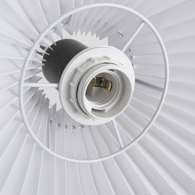 Moderner minimalistischer Eisen- & Stoff-Plissee-Zylinder 1-Licht-Stehlampe für das Wohnzimmer 