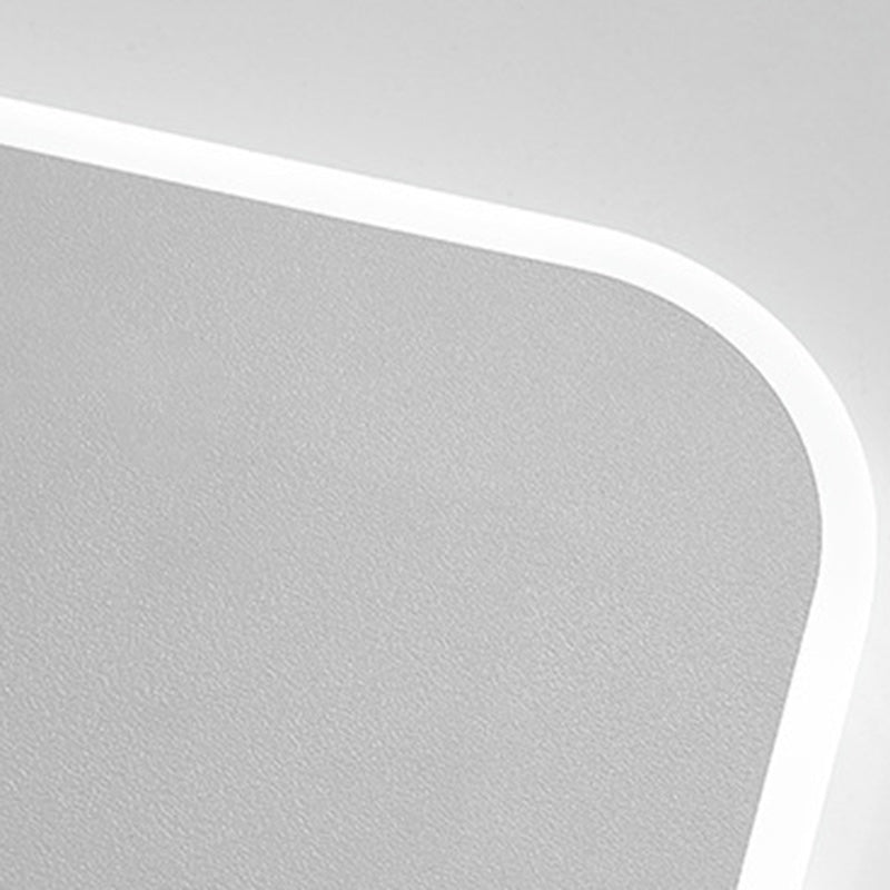 Modern Minimalist Iron & Acrylic Double Square LED Flush Mount Ceiling Light For Living Room