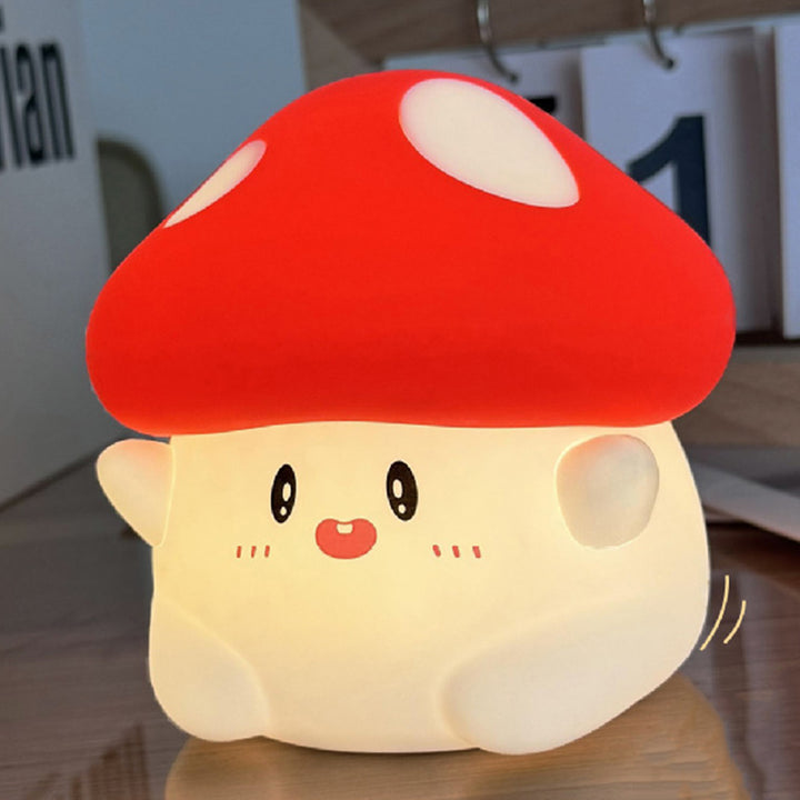 Lámpara de Mesa LED de Silicona Creativa Contemporánea en Forma de Hongo para Dormitorio 