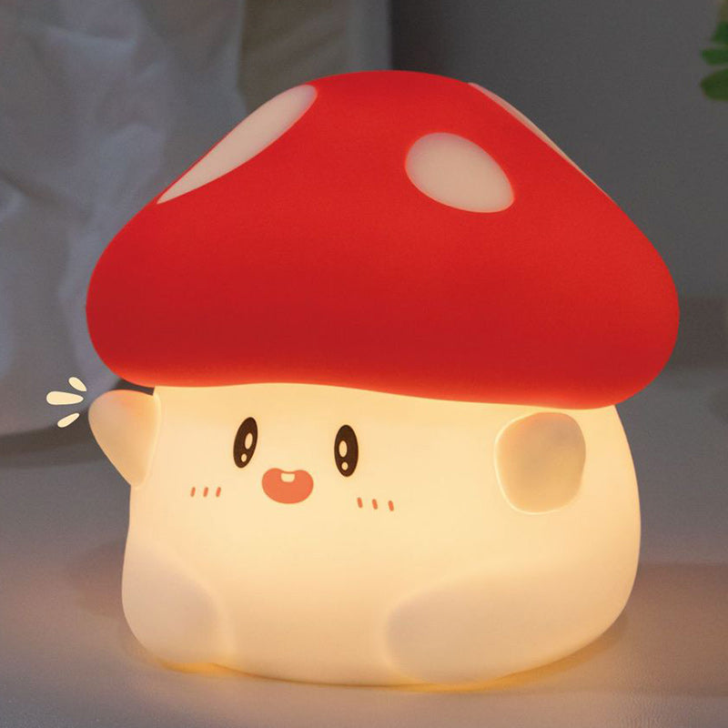 Lámpara de Mesa LED de Silicona Creativa Contemporánea en Forma de Hongo para Dormitorio 