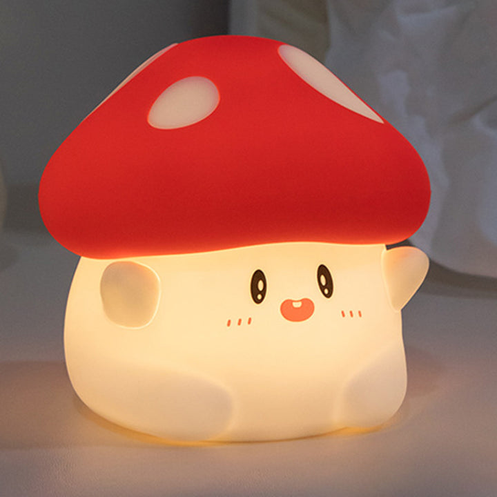 Lámpara de Mesa LED de Silicona Creativa Contemporánea en Forma de Hongo para Dormitorio 