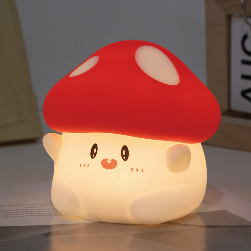 Lámpara de Mesa LED de Silicona Creativa Contemporánea en Forma de Hongo para Dormitorio 