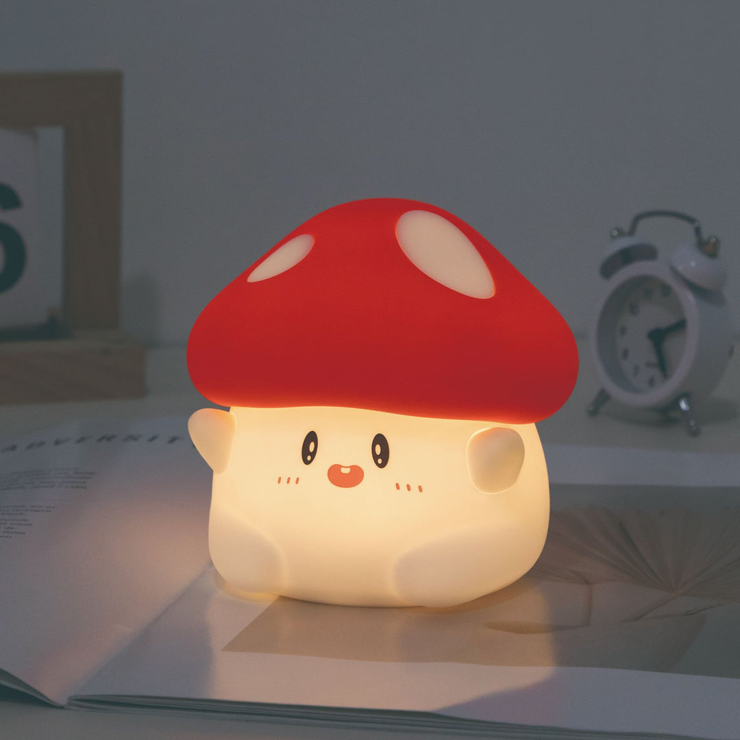Lámpara de Mesa LED de Silicona Creativa Contemporánea en Forma de Hongo para Dormitorio 