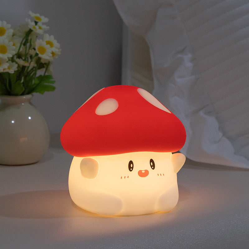 Lámpara de Mesa LED de Silicona Creativa Contemporánea en Forma de Hongo para Dormitorio 