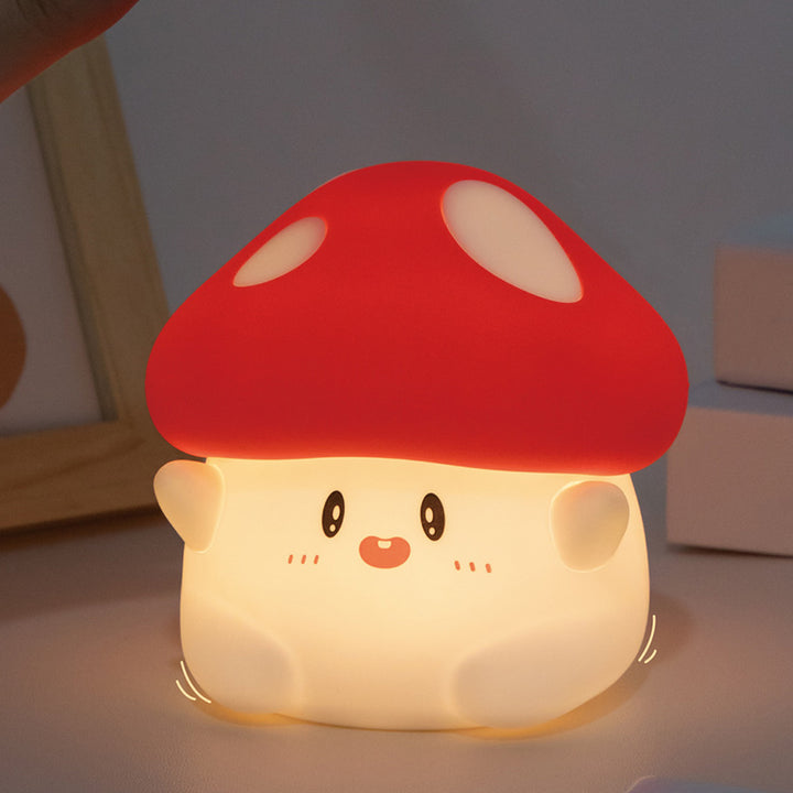 Lámpara de Mesa LED de Silicona Creativa Contemporánea en Forma de Hongo para Dormitorio 
