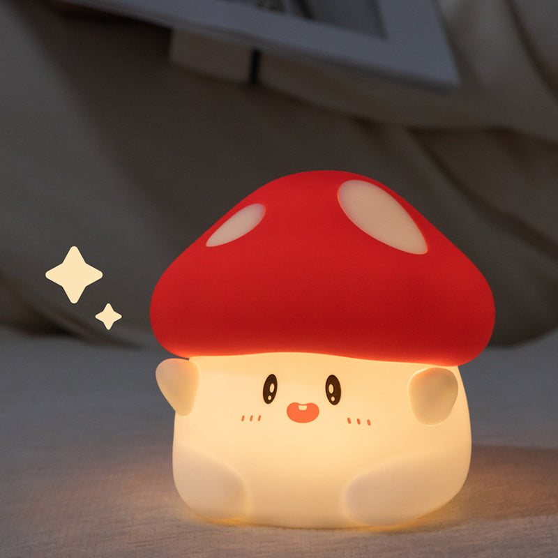 Lámpara de Mesa LED de Silicona Creativa Contemporánea en Forma de Hongo para Dormitorio 