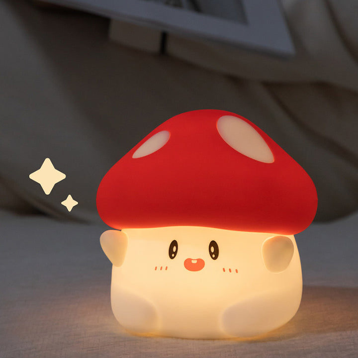 Lámpara de Mesa LED de Silicona Creativa Contemporánea en Forma de Hongo para Dormitorio 
