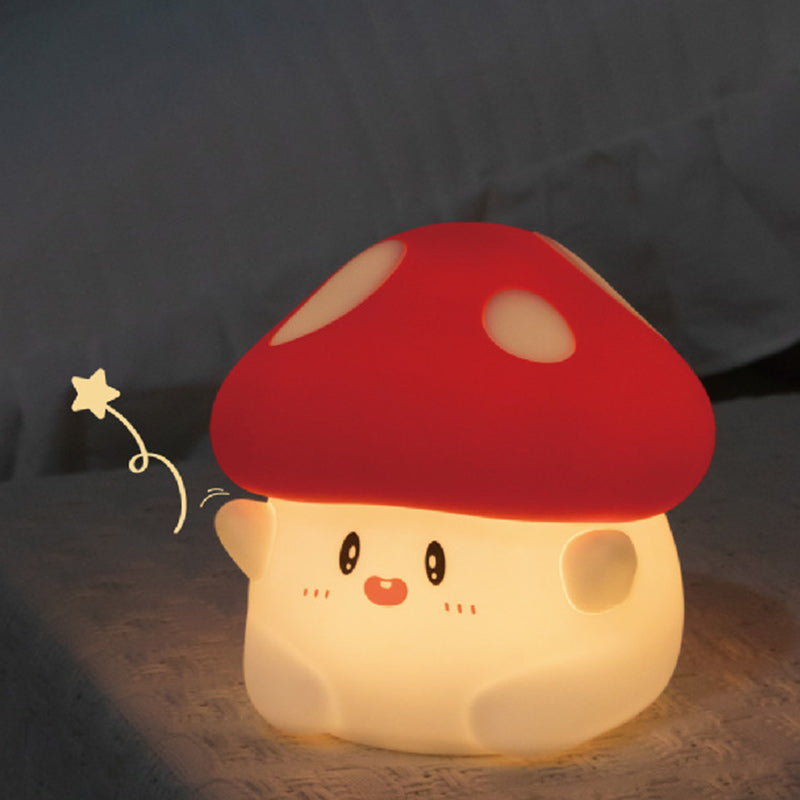 Lámpara de Mesa LED de Silicona Creativa Contemporánea en Forma de Hongo para Dormitorio 