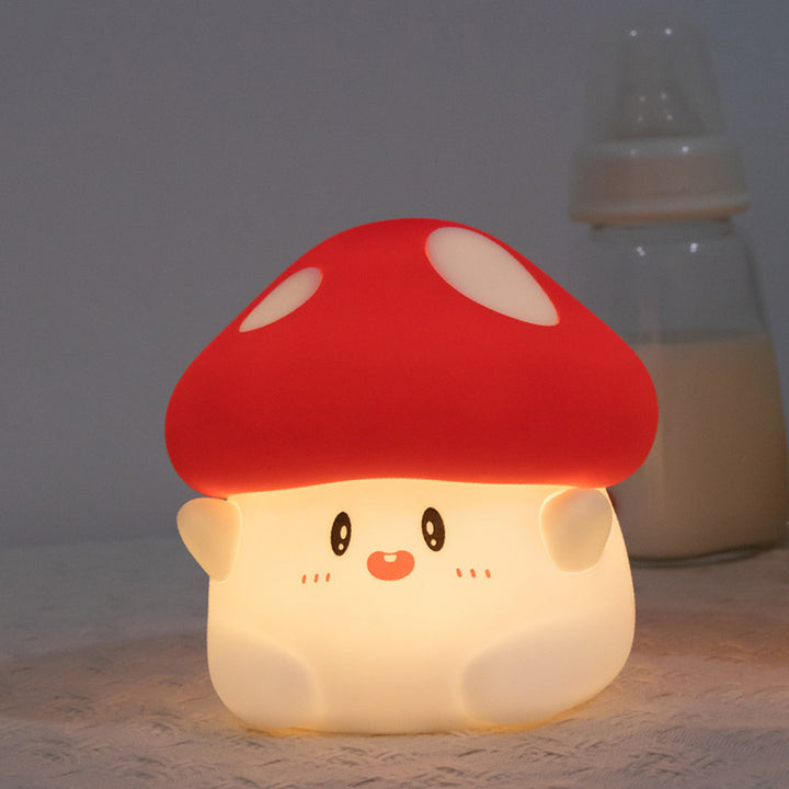 Lámpara de Mesa LED de Silicona Creativa Contemporánea en Forma de Hongo para Dormitorio 