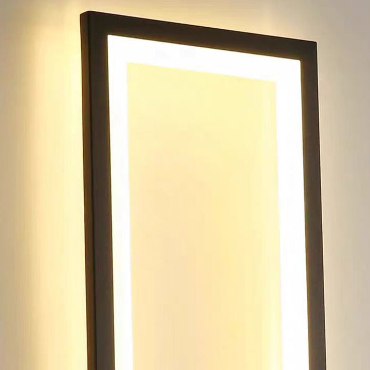 Moderne minimalistische Wandleuchte aus Eisen und Acryl mit rechteckigem LED für das Schlafzimmer 