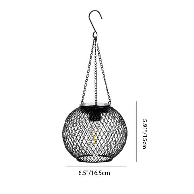 Lumière extérieure LED solaire cylindrique et sphérique en fer minimaliste moderne pour jardin 