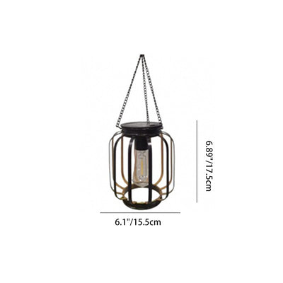 Lumière extérieure LED solaire cylindrique et sphérique en fer minimaliste moderne pour jardin 