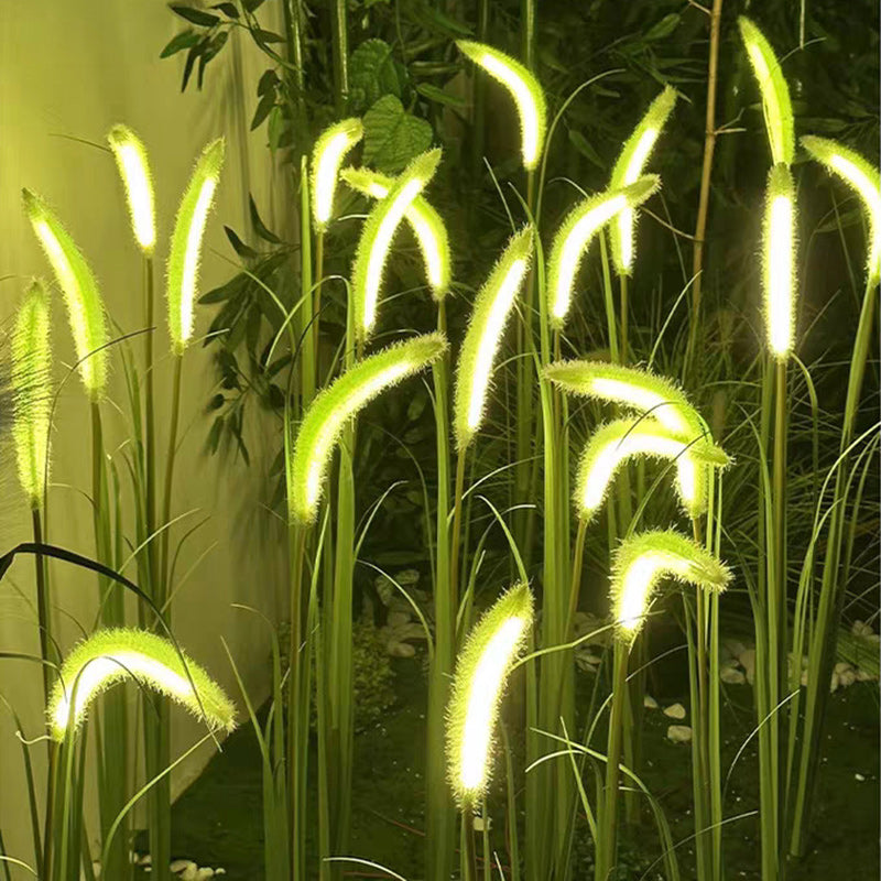 Lumière extérieure LED en silicone minimaliste moderne avec fausse queue de renard pour jardin 