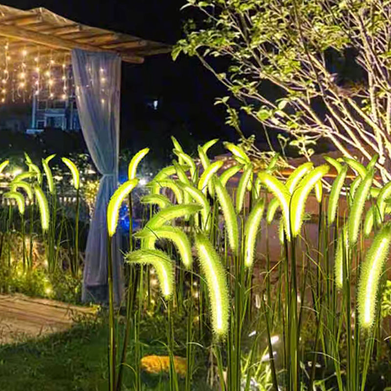 Lumière extérieure LED en silicone minimaliste moderne avec fausse queue de renard pour jardin 