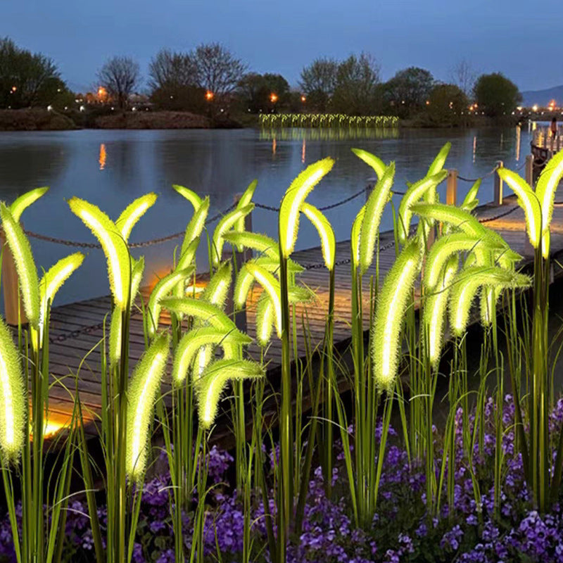 Lumière extérieure LED en silicone minimaliste moderne avec fausse queue de renard pour jardin 