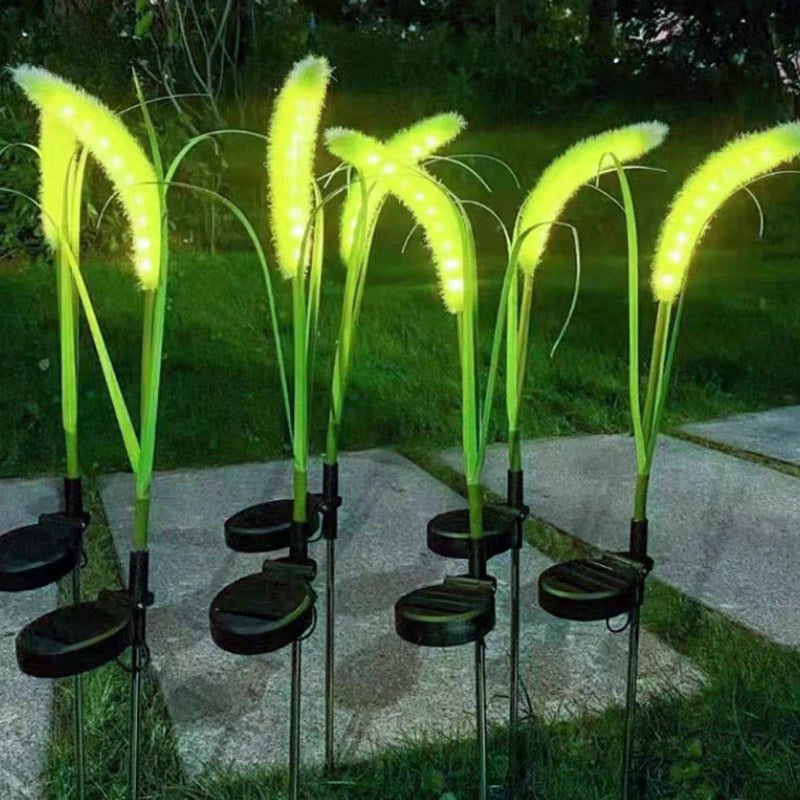 Lumière extérieure LED en silicone minimaliste moderne avec fausse queue de renard pour jardin 