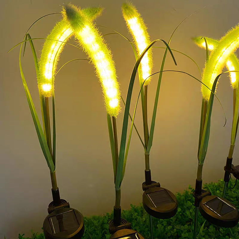 Lumière extérieure LED en silicone minimaliste moderne avec fausse queue de renard pour jardin 
