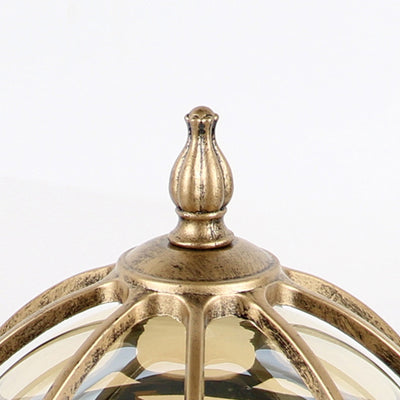 Lanterne extérieure en aluminium traditionnelle française avec globe en verre à 1 lumière pour jardin 