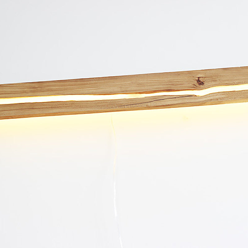 Zeitgenössische nordische Holzharz rechteckige rissige Holzmaserung LED-Wandleuchte für das Wohnzimmer 