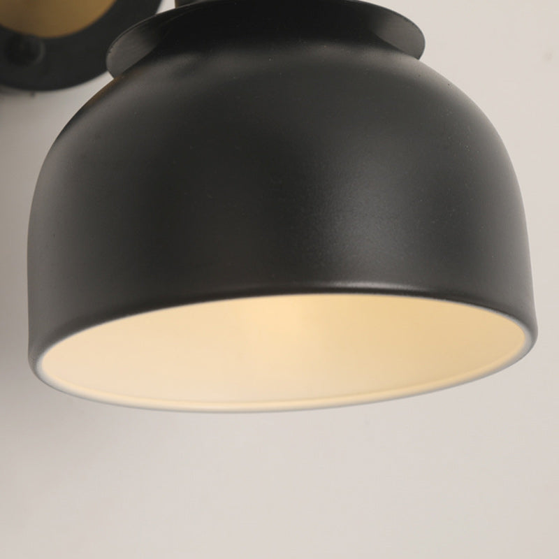 Zeitgenössische industrielle Eisen-Schalenförmige 1-Licht-Wandleuchte für das Wohnzimmer 