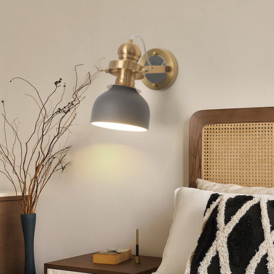 Zeitgenössische industrielle Eisen-Schalenförmige 1-Licht-Wandleuchte für das Wohnzimmer 