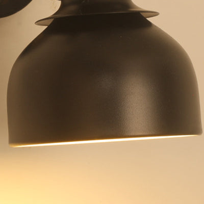 Zeitgenössische industrielle Eisen-Schalenförmige 1-Licht-Wandleuchte für das Wohnzimmer 