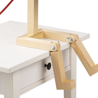 Lampe de table contemporaine homme en bois et fer nordique ronde à 1 lumière pour chambre 
