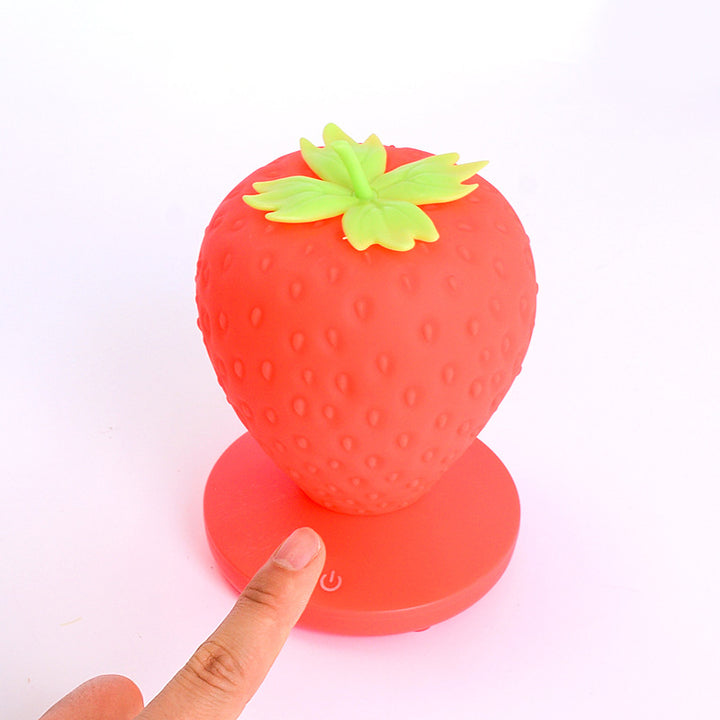 Contemporary Creative ABS &amp; Silicone Strawberry LED Table Lamp Night Light For Bedroom