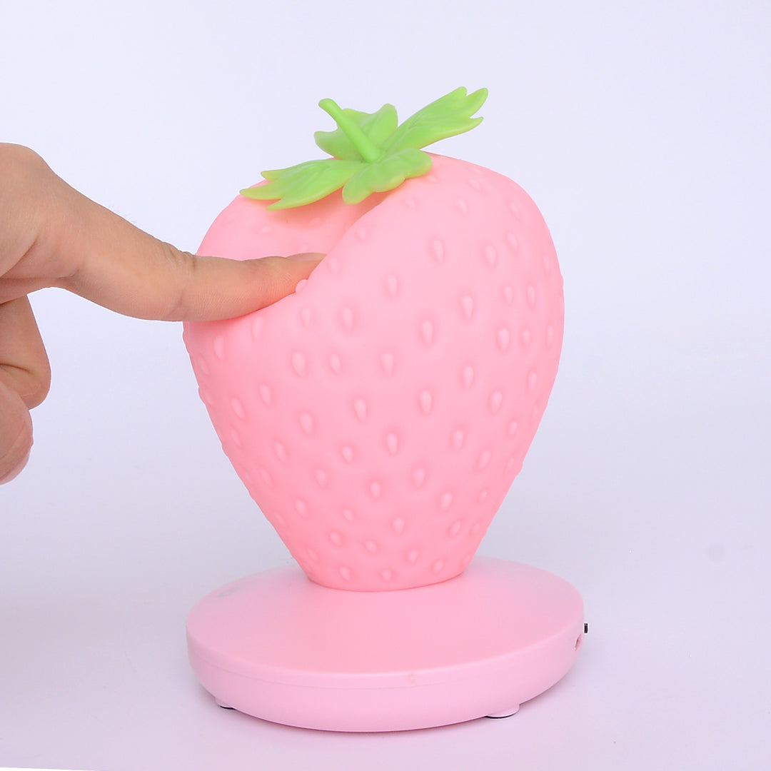 Contemporary Creative ABS &amp; Silicone Strawberry LED Table Lamp Night Light For Bedroom