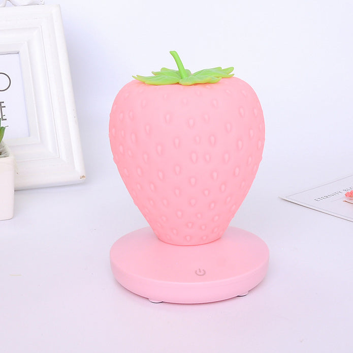 Contemporary Creative ABS &amp; Silicone Strawberry LED Table Lamp Night Light For Bedroom