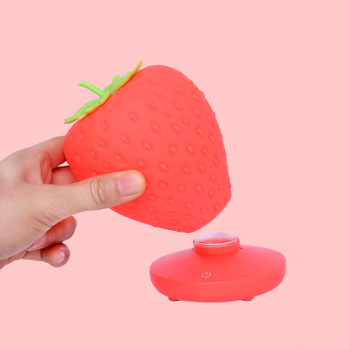 Contemporary Creative ABS &amp; Silicone Strawberry LED Table Lamp Night Light For Bedroom