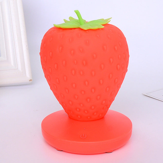 Contemporary Creative ABS &amp; Silicone Strawberry LED Table Lamp Night Light For Bedroom
