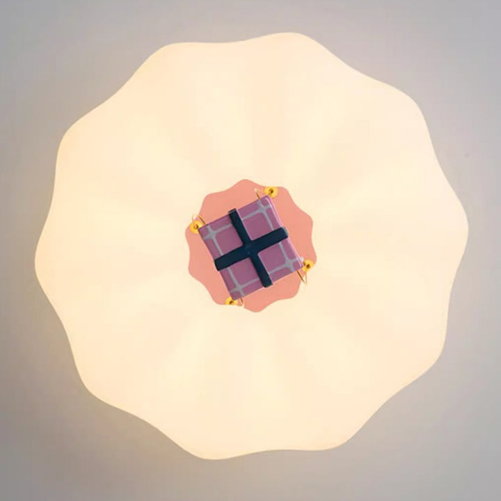 Contemporary Creative Iron Acrylic Resin Cloud Shape LED Flush Mount Ceiling Light For Girl&