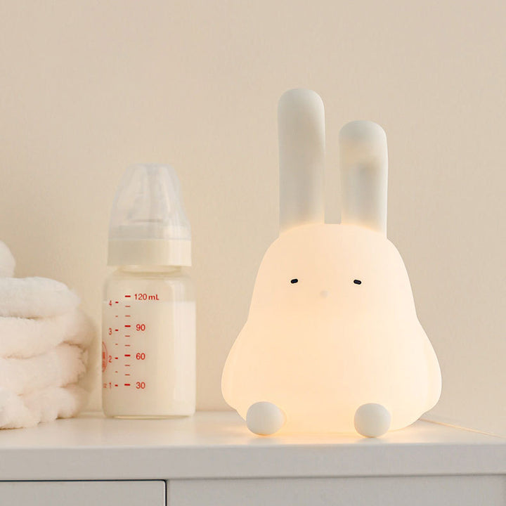 Contemporary Creative ABS Silicone Bunny LED Night Light Table Lamp For Bedroom
