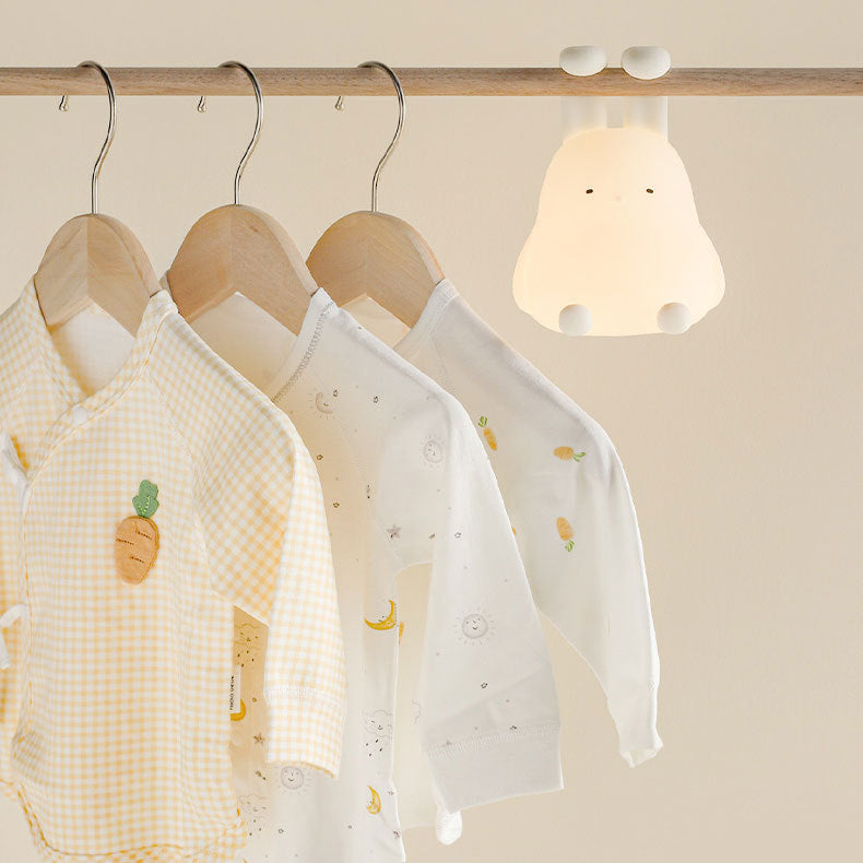 Zeitgenössische kreative ABS-Silikon-Hasen-LED-Nachtlicht-Tischlampe für das Schlafzimmer 